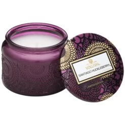 Voluspa Santiago Huckleberry - Petite Jar Candle 8 Voluspa Santiago Huckleberry - Petite Jar Candle -Voluspa petite candle in colored jar w metallic lid santiago huckleberry 7242 2.jpg ee43