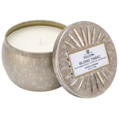 Voluspa Blond Tabac - Mini Tin Candle