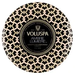 Voluspa - Ambre Lumiere 3 Wick Tin Candle -Voluspa screen shot 2021 03 13 at 10.43.58 am