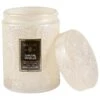 Voluspa - Santal Vanille Embossed Small Glass Candle -Voluspa sntalvanembglss