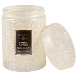 Voluspa - Santal Vanille Embossed Small Glass Candle