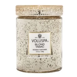 Voluspa - Blond Tabac Embossed Small Glass Candle